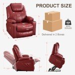Electric Power Lift Recliner Chair with Massage & Heat