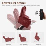 Electric Power Lift Recliner Chair with Massage & Heat
