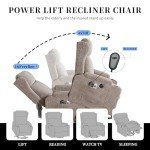 Massage and Heating Lift Recliner Chair with USB