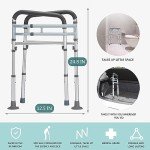 Adjustable Toilet Safety Rails for Seniors & Disabled