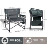 Timber Ridge XXL Heavy Duty Folding Chair - Gray