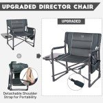 Timber Ridge XXL Heavy Duty Folding Chair - Gray