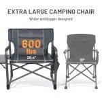 Timber Ridge XXL Heavy Duty Folding Chair - Gray