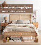 Wood Bed Risers 4 Inch for Furniture Lift - 4-Pack