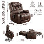 Lay Flat Massage Lift Recliner Chair for Seniors