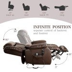 Lay Flat Massage Lift Recliner Chair for Seniors