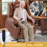 Triple Motor Lift Recliner Chair with Massage and Heat