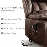 Lay Flat Massage Lift Recliner Chair for Seniors