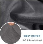 Soft Velvet Power Lift Recliner Chair Cover - Grey