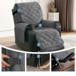 Waterproof Recliner Chair Cover with Side Pocket