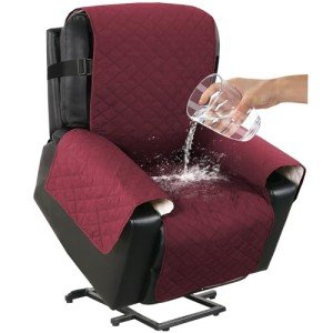 Waterproof Power Lift Recliner Cover, Burgundy