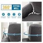Soft Velvet Power Lift Recliner Chair Cover - Grey