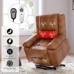 Faux Leather Power Lift Recliner with Massage