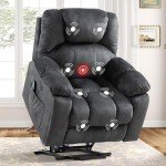 Large Power Lift Recliner with Massage & Heat