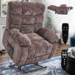 EZZUP Lay Flat Recliner with Massage and Heat