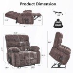 EZZUP Lay Flat Recliner with Massage and Heat