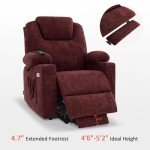 MCombo Petite Power Lift Recliner with Massage & Heat
