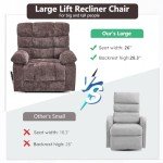 EZZUP Lay Flat Recliner with Massage and Heat