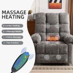 Oversized Power Lift Recliner with Massage & Heat