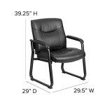 Big & Tall Padded LeatherSoft Reception Chair
