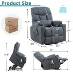 Electric Lift Recliner Chair with Heat & Vibration