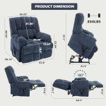 Dual Motor Lift Recliner Chair with Massage & Heat