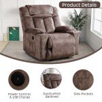 CANMOV Power Lift Recliner Chair with USB & Cups