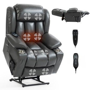EZZUP Lay Flat Massage Lift Recliner Chair