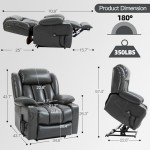 EZZUP Lay Flat Massage Lift Recliner Chair