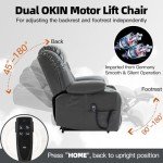 EZZUP Lay Flat Massage Lift Recliner Chair