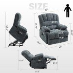 Trustyue Power Lift Recliner with Massage & Heat