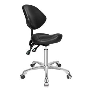 Ergonomic Height Adjustable Rolling Saddle Stool