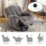 Massage Lift Recliner Chair with USB & Cup Holders