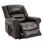 Leather Power Lift Recliner with Massage & Heat