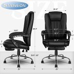 Massage Ergonomic Office Chair with Footrest