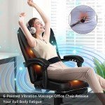Massage Ergonomic Office Chair with Footrest