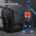 Massage Ergonomic Office Chair with Footrest