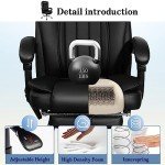 Massage Ergonomic Office Chair with Footrest