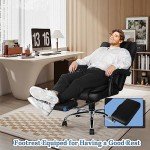 Massage Ergonomic Office Chair with Footrest