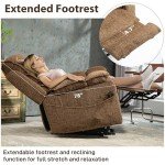 Extra Wide Power Lift Recliner Chair with Massage