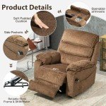 Extra Wide Power Lift Recliner Chair with Massage
