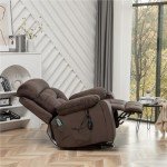 Extra Wide Power Lift Recliner Chair with Massage