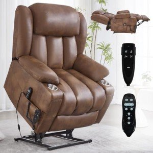 EZZUP Lay Flat Lift Chair with Massage & Heat