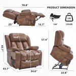 EZZUP Lay Flat Lift Chair with Massage & Heat