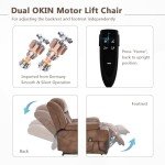 EZZUP Lay Flat Lift Chair with Massage & Heat