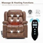 EZZUP Lay Flat Lift Chair with Massage & Heat