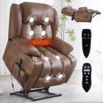 EZZUP Lay Flat Lift Chair with Massage & Heat