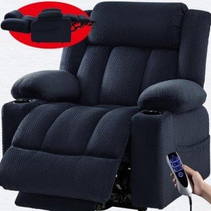 Triple Motor Power Lift Recliner Chair - Blue