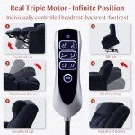 Triple Motor Power Lift Recliner Chair - Blue