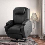 Power Lift Recliner Chair with Massage and Cup Holders